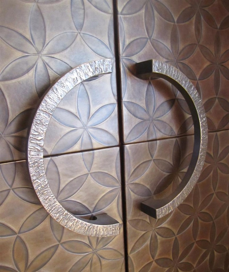 Leather covered doors Townsend Leather