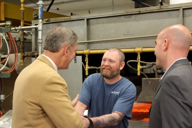 Bill Owens visit at Townsend Leather