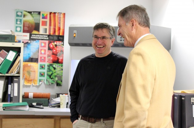 Bill Owens visit at Townsend Leather