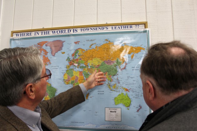 Bill Owens visit at Townsend Leather
