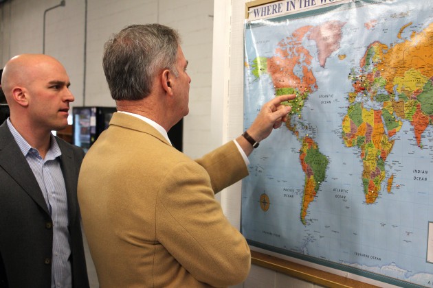 Bill Owens visit at Townsend Leather