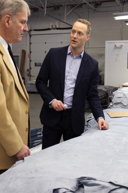 Bill Owens visit at Townsend Leather