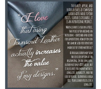 For the LOVE of Leather, Reason 18 – It Increases the Value of My Designs