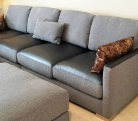 Sofa with Beautiful Fabric and Leather Pairing