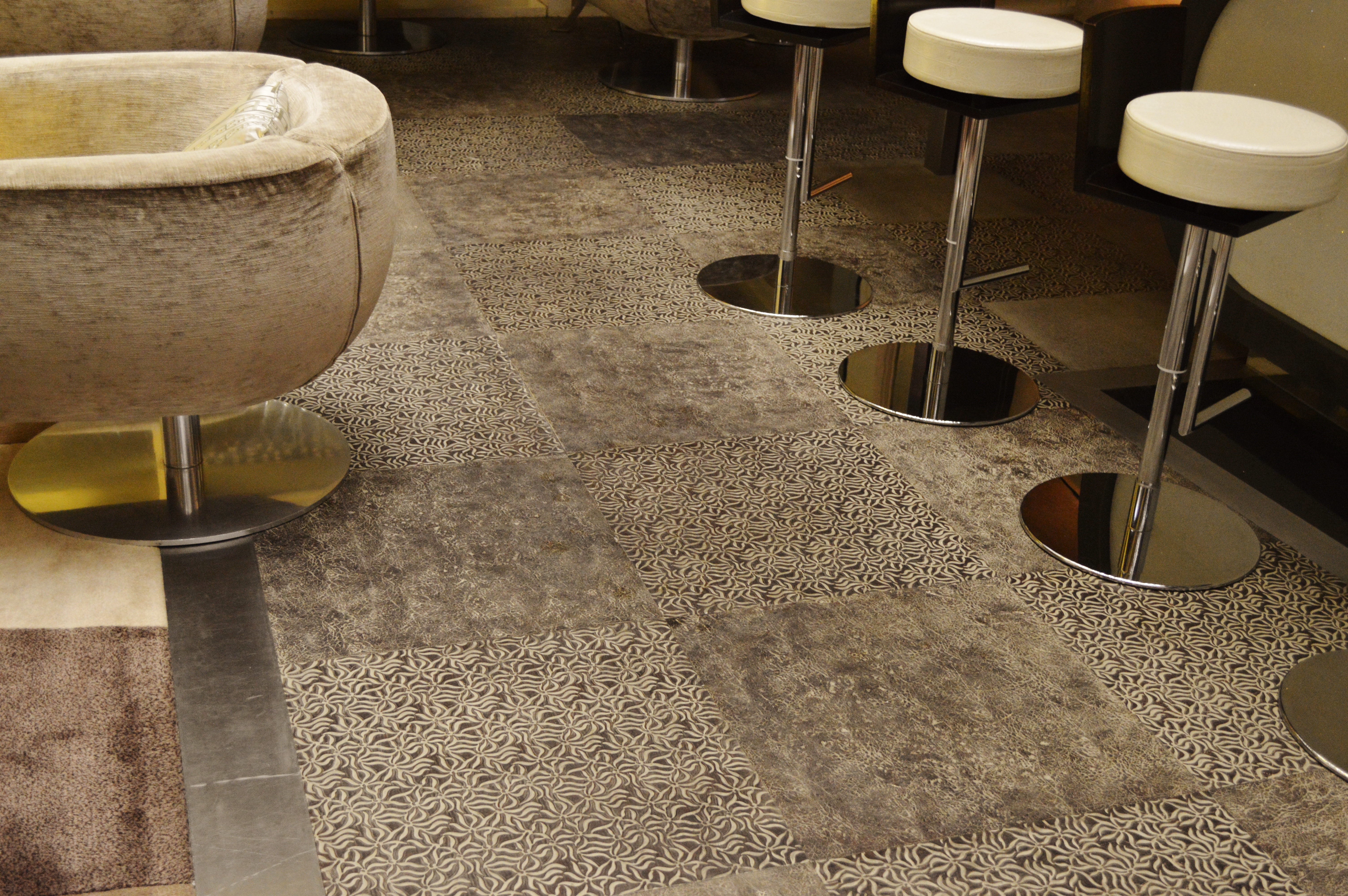 Embossed tiles in Dubai Resturant - Townsend Leather Embossed tiles in Dubai Resturant - Townsend Leather