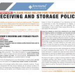 Townsend Leather Storage Policy